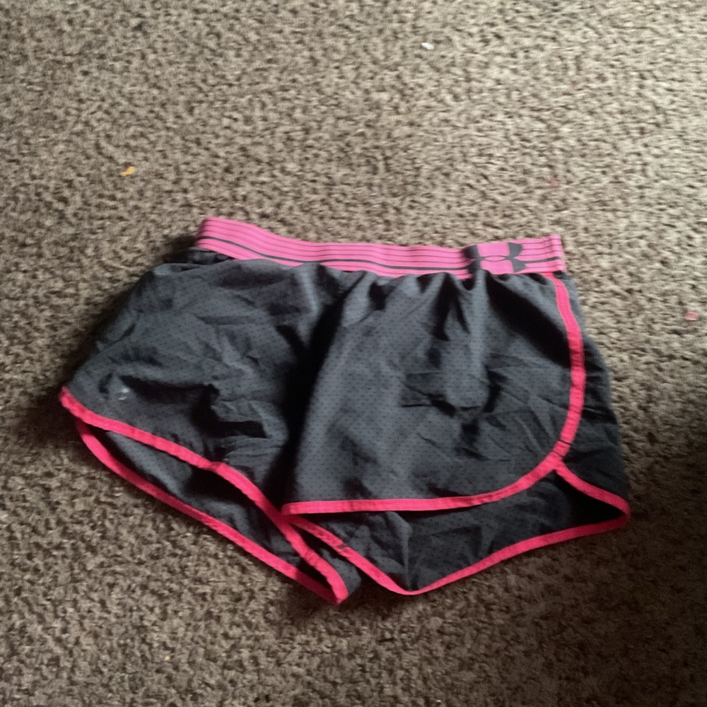 Under Armour Women's Athletic Shorts in Black and Pink
